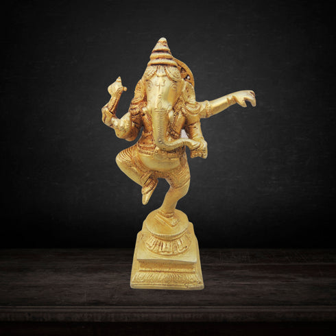 Brass Dancing Ganesha Statue 0.62kg